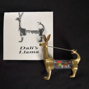 Vedra Boscarino Dali Llama Bronze Brooch Pin